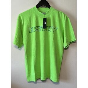 HSTRY By Nas Neon Logo T Shirt NWT Lime Green Streetwear Small